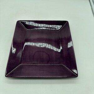 EUC Tabletops Unlimited Corsica Plum Dark Purple Square Dinner Plate 10 1/4"